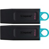 Kingston USB-stik Sort/Turkis