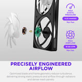 NZXT F420 RGB, Sag fan Sort