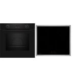 Neff BX46PIB0 pande og gryde sæt Zone induktionskogeplade Elektrisk ovn, Ovn sæt Sort/rustfrit stål, Zone induktionskogeplade, 4 zone(s), Keramisk, Sort, Berøring, 58,3 cm