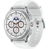 SAMSUNG Galaxy Watch 8 Classic 3,3 cm (1.3") AMOLED 46 mm Digital 438 x 438 pixel Berøringsskærm 4G Sølv Wi-Fi GPS (satellit), SmartWatch Hvid, 3,3 cm (1.3"), AMOLED, Berøringsskærm, 64 GB, GPS (satellit), 63,5 g