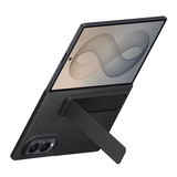 Samsung Carbon Standing Etui, Mobiltelefon Cover Sort