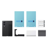Samsung Carbon Standing Etui, Mobiltelefon Cover Sort