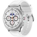 Samsung SM-L505FZWAEUB Smartwatch og sportsur 3,3 cm (1.3") AMOLED 46 mm Digital 438 x 438 pixel Berøringsskærm 4G Sølv Wi-Fi GPS (satellit) Hvid, 3,3 cm (1.3"), AMOLED, Berøringsskærm, 64 GB, GPS (satellit), 63,5 g