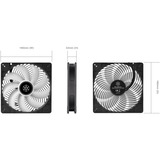 SilverStone SST-AP184i-ARGB 180x180x32, Sag fan Sort