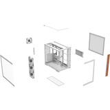 Thermaltake CA-1Z2-00M6WN-WS, Towerkabinet Hvid/træ