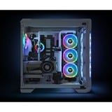 Thermaltake Riing Trio 12 RGB Radiator Fan White TT Premium Edition Universel Ventilator 12 cm Hvid 3 stk, Sag fan Hvid, Ventilator, 12 cm, 500 rpm, 1500 rpm, 41,13 kubikfod/min., Hvid