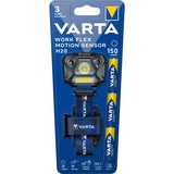 VARTA WORK FLEX MOTION SENSOR H20 Sort, Blå Hovedbånd lommelygte LED, LED lys Sort/Blå, Hovedbånd lommelygte, Sort, Blå, 2 m, IP54, LED, 3 W