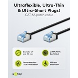 goobay Ultrafleksibelt Cat.6a patchkabel slim, U/FTP Sort