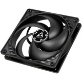 ARCTIC P12 PWM PST Computerkabinet Ventilator 12 cm Sort, Sag fan Sort, Ventilator, 12 cm, 1800 rpm, 0,3 blæser, 56,3 kubikfod/min., 95,65 m³/t