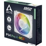 ARCTIC P14 Pro A-RGB Computerkabinet Ventilator 14 cm Hvid 1 stk, Sag fan Hvid, Ventilator, 14 cm, 400 rpm, 2500 rpm, 186 m³/t, Hvid