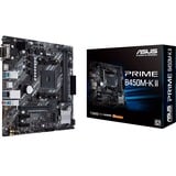 ASUS Prime B450M-K II AMD B450 Stik AM4 micro ATX, Bundkort AMD, Stik AM4, AMD Ryzen™ 3, 2nd Generation AMD Ryzen™ 3, AMD Ryzen™ 5, 2nd Generation AMD Ryzen™ 5, AMD..., DDR4-SDRAM, 64 GB, DIMM