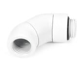 Alphacool Istap vinkeadapter dobbelt-45° drejelig G1/4 udv. gevind til G1/4 indv. gevind, Forbindelse Hvid