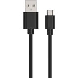 Ansmann USB 2.0 kabel, USB-A stik > Micro-USB stik Sort