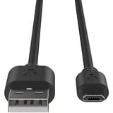 Ansmann USB 2.0 kabel, USB-A stik > Micro-USB stik Sort