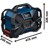 Bosch GPB 18VH-6 SRC, Job site radio Blå/Sort