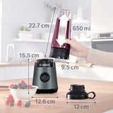 Bosch VitaPower MMB2111S blender 0,6 L Bordplade blender 450 W Sølv, Stander rørmaskine Sølv/Sort, Bordplade blender, 0,6 L, 450 W, Sølv