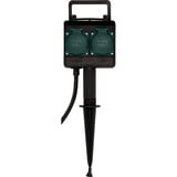 Brennenstuhl 1154430 stikkontakt Sort, Strømskinne Sort, Sort, IP44, 230 V, 16 A