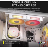 Corsair iCUE LINK TITAN 240 RX RGB Renoveret, Vandkøling Hvid