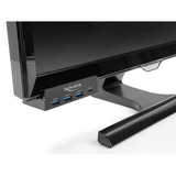 DeLOCK Ekstern USB 5 Gbps 4-port hub 3 x USB Type-A og 1 x USB Type-C™ med fastgørelsesskrue, USB hub Sort