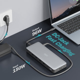 Digitus 13-port USB-C dockingstation, Docking station grå/Sort