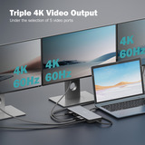 Digitus 13-port USB-C dockingstation, Docking station grå/Sort