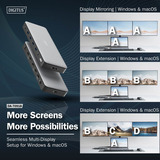 Digitus 13-port USB-C dockingstation, Docking station grå/Sort