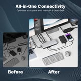 Digitus 13-port USB-C dockingstation, Docking station grå/Sort