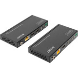 Digitus 4K HDBaseT HDMI Extender Sæt, 150 Meter, HDMI-udvidelse forlænger Sort