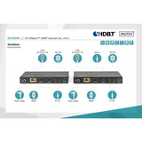 Digitus 4K HDBaseT HDMI Extender Sæt, 150 Meter, HDMI-udvidelse forlænger Sort