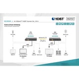 Digitus 4K HDBaseT HDMI Extender Sæt, 150 Meter, HDMI-udvidelse forlænger Sort