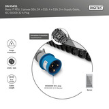 Digitus Basis IT PDU med aluminiumprofil, 24x C13, 4x C19, Strømskinne Sort/aluminium