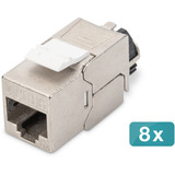 Digitus Cat.6a Keystone-modul, afskærmet, Keystone modul Sølv