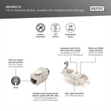 Digitus Cat.6a Keystone-modul, afskærmet, Keystone modul Sølv