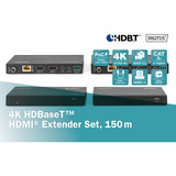 Digitus DS-55508, HDMI-udvidelse forlænger Sort