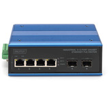 Digitus Industriel 4+2-port Gigabit Ethernet PoE, Switch 