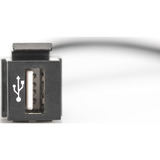 Digitus USB 2.0 Keystone-modul USB-A stik > USB-A hun, Keystone modul Sort