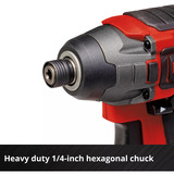 EINHELL Professionel batteri slagtrækker TP-CI 18/220 Li BL - Solo, 18 Volt, Schlagskruemaskine Sort/Rød