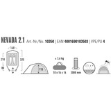 High Peak Nevada 2.1, Telt mørk grøn/grå