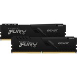Kingston FURY FURY Beast hukommelsesmodul 64 GB 2 x 32 GB DDR4 3200 Mhz Sort, 64 GB, 2 x 32 GB, DDR4, 3200 Mhz, 288-pin DIMM
