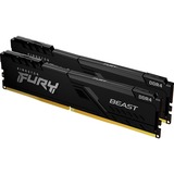 Kingston FURY FURY Beast hukommelsesmodul 64 GB 2 x 32 GB DDR4 3200 Mhz Sort, 64 GB, 2 x 32 GB, DDR4, 3200 Mhz, 288-pin DIMM