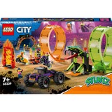 LEGO City Stuntarena med dobbelt loop, Bygge legetøj Byggesæt, 7 År, Plast, 598 stk, 1,47 kg