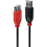 Lindy 42817 USB-kabel USB 2.0 5 m USB A 0,48 Gbit/sek. Sort, Forlængerledning Sort, 5 m, USB A, USB A, USB 2.0, 0,48 Gbit/sek., Sort