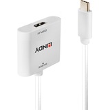 Lindy 43339 videokabel adapter 0,1 m USB Type-C HDMI Hvid, Konverter Hvid, 0,1 m, USB Type-C, HDMI, Hanstik, Hunstik, Lige