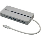 Lindy 43360 dockingstation Ledningsført USB 3.2 Gen 1 (3.1 Gen 1) Type-C Sølv, Hvid, Docking station Ledningsført, USB 3.2 Gen 1 (3.1 Gen 1) Type-C, 3,5 mm, Sølv, Hvid, -20 - 40 °C, -40 - 80 °C