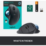 Logitech Ergo M575 mus Højre hånd RF trådløs + Bluetooth Trackball 2000 dpi grafit, Højre hånd, Trackball, RF trådløs + Bluetooth, 2000 dpi, Grafit