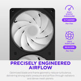 NZXT F360 RGB, Sag fan Sort