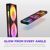 NZXT F360 RGB, Sag fan Sort