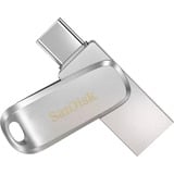SanDisk Ultra Dual Drive Luxe USB-nøgle 64 GB USB Type-A / USB Type-C 3.2 Gen 1 (3.1 Gen 1) Rustfrit stål, USB-stik Sølv, 64 GB, USB Type-A / USB Type-C, 3.2 Gen 1 (3.1 Gen 1), 150 MB/s, Svirvel, Rustfrit stål