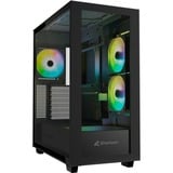 Sharkoon Rebel C60 RGB, Towerkabinet Sort