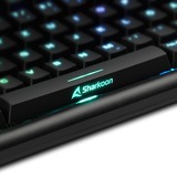 Sharkoon SKILLER SGK30 tastatur USB QWERTY US engelsk Sort, Gaming-tastatur Sort, Amerikansk layout, Huano Blue, Fuld størrelse (100 %), USB, Mekanisk, QWERTY, RGB LED, Sort